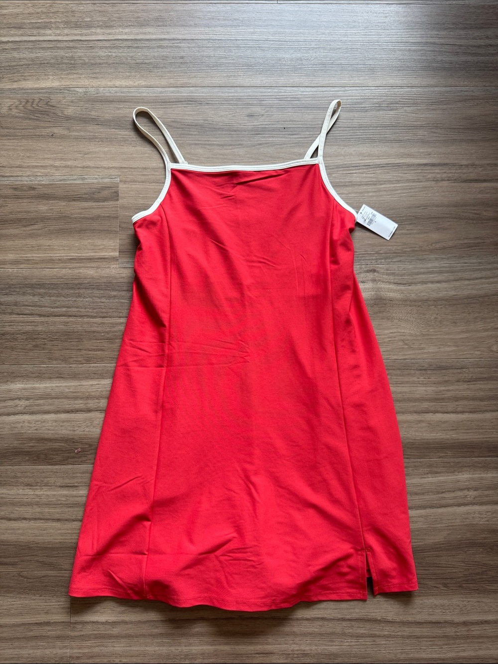 Old Navy Red Tank Dress with Cream Trim
